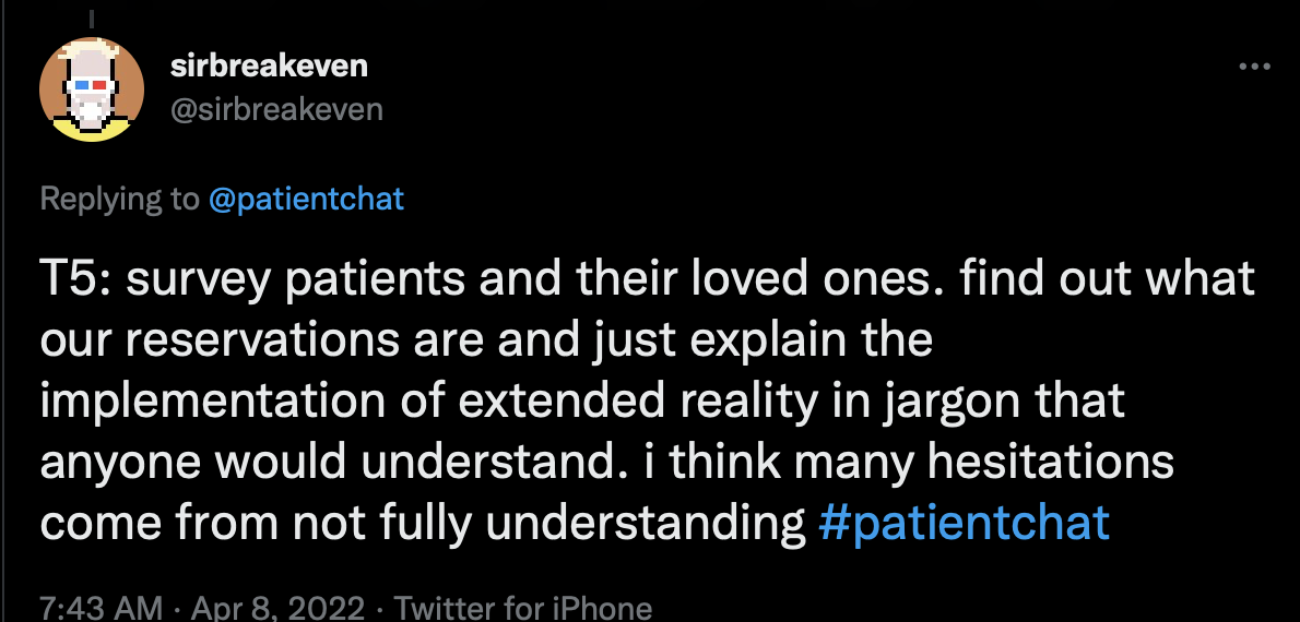 #patientchat Highlights