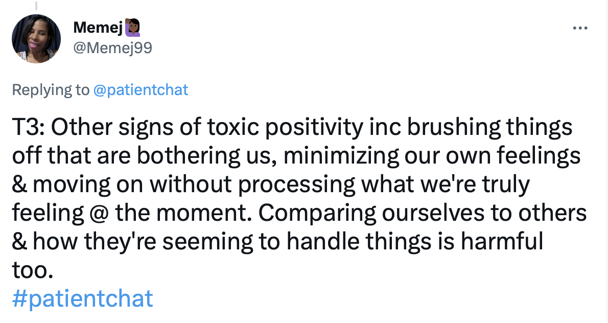 toxic positivity #patientchat